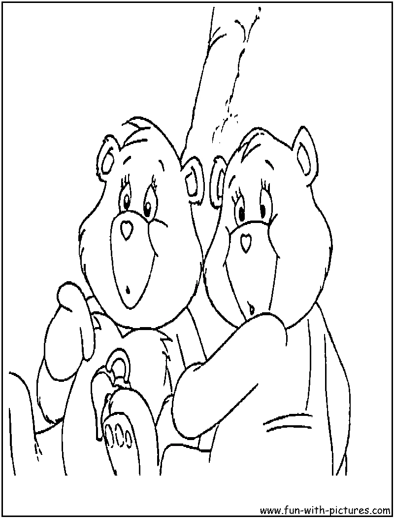 Coloriage imprimable Bisounours / Calinours #37459 de la collection Dessins animés et séries animées à colorier aux crayons