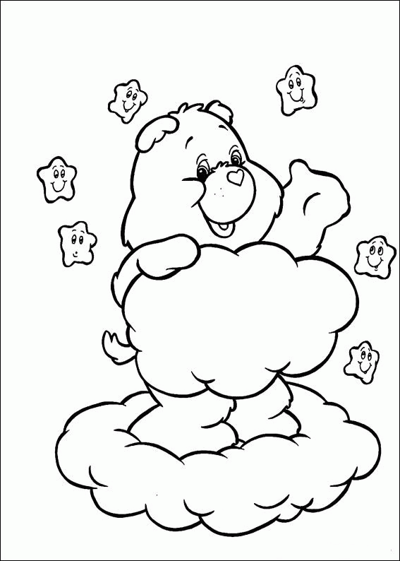 Illustration au trait Bisounours / Calinours #37470 de la collection Dessins animés et séries animées à colorier gratuitement