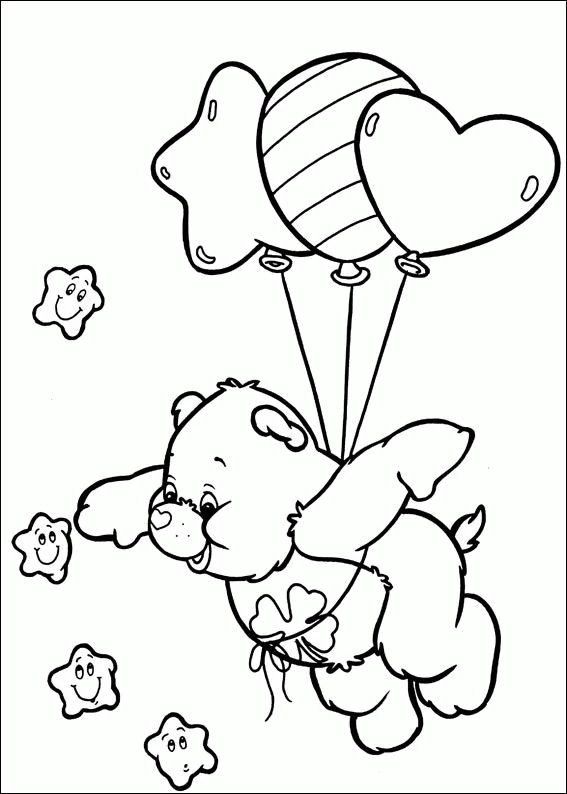 Coloriage gratuit Bisounours / Calinours #37483 de la collection Dessins animés et séries animées à imprimer