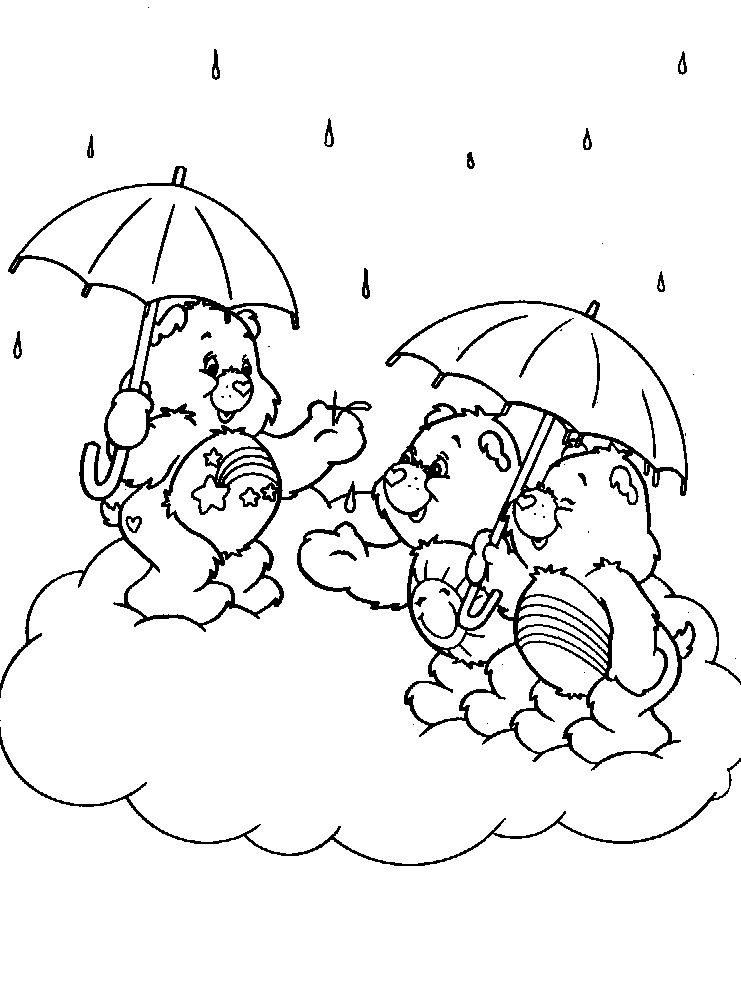 Illustration au trait Bisounours / Calinours #37516 de la collection Dessins animés et séries animées à colorier gratuitement