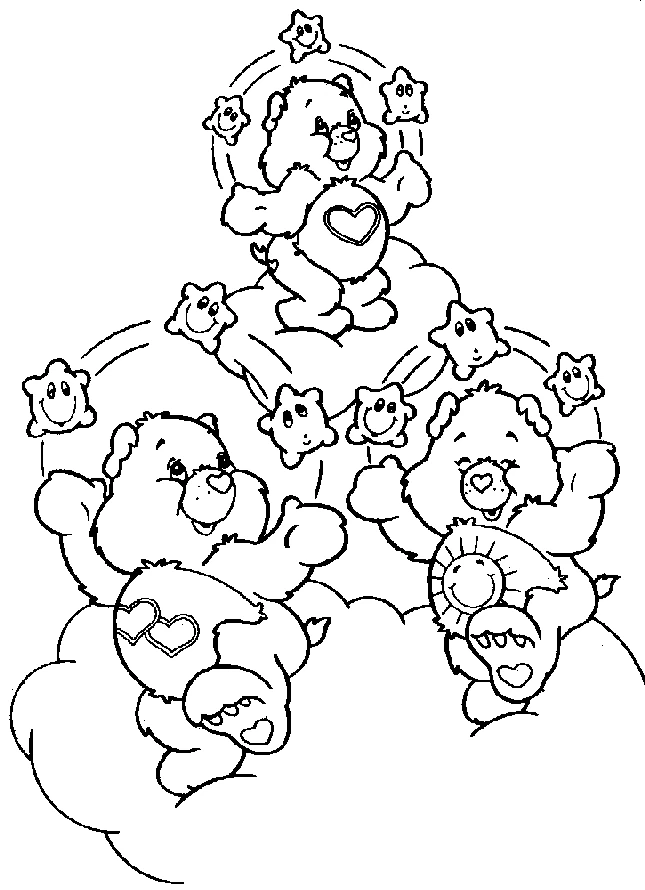 Illustration au trait Bisounours / Calinours #37557 de la collection Dessins animés et séries animées à colorier gratuitement