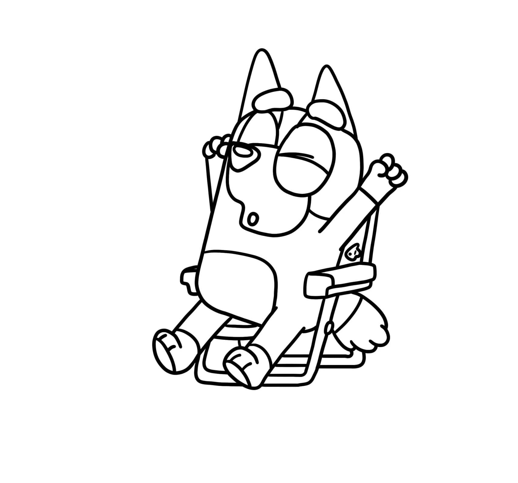 Coloriage gratuit Bluey #219520 de la collection Dessins animés et séries animées à imprimer