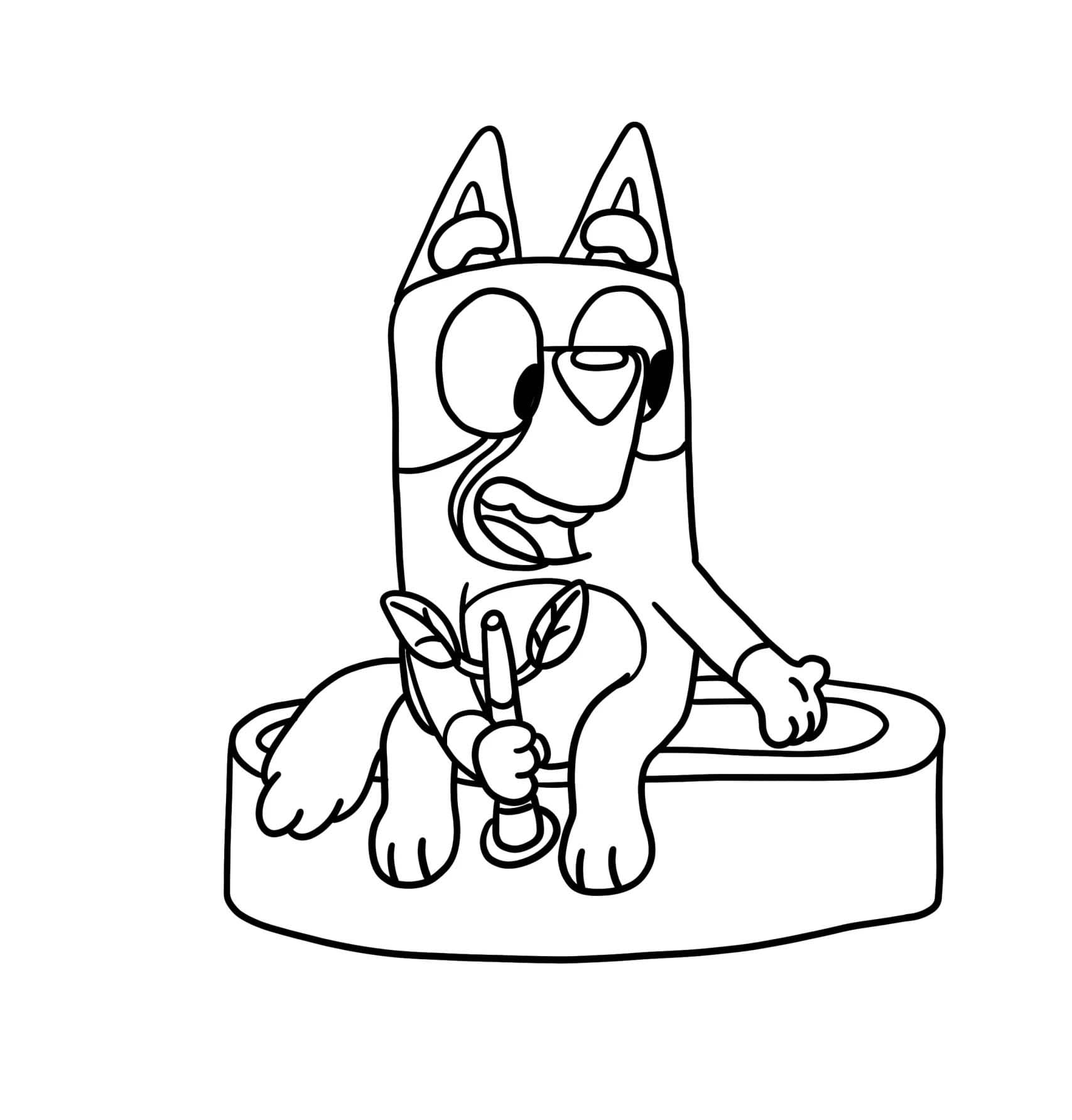 Coloriage gratuit Bluey #219524 de la collection Dessins animés et séries animées à imprimer