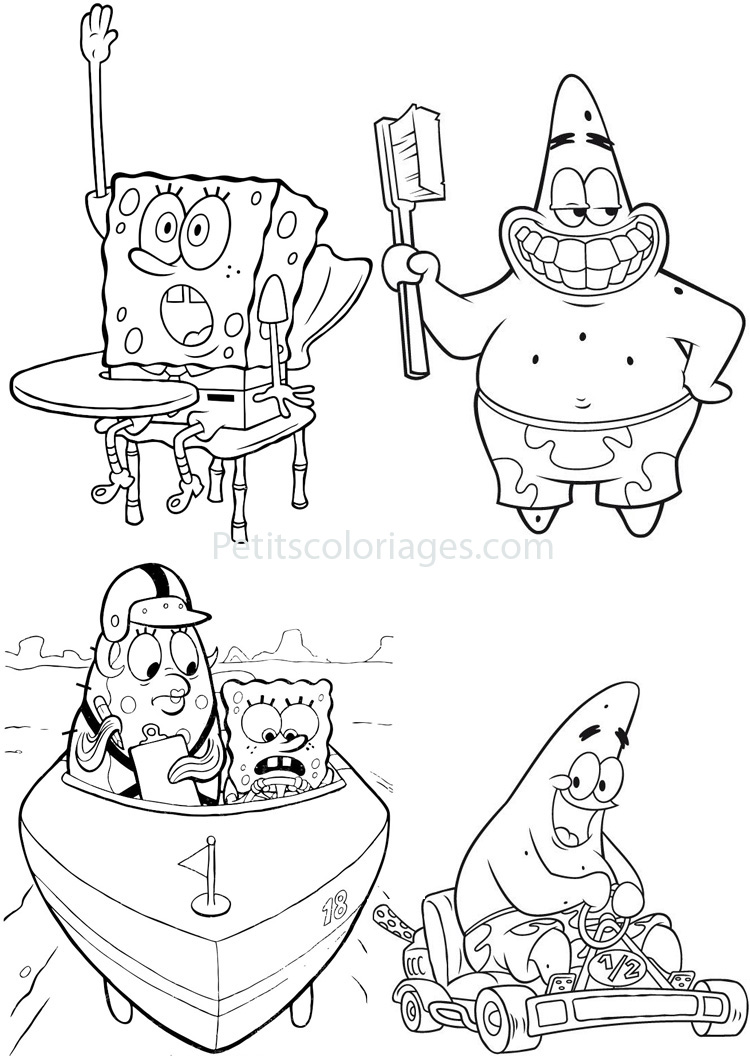 Dessin Bob l'Éponge #33390 à colorier de la série Dessins animés et séries animées, gratuit à télécharger et imprimer