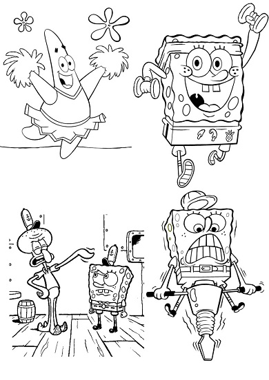 Coloriage gratuit Bob l'Éponge #33487 de la collection Dessins animés et séries animées à imprimer