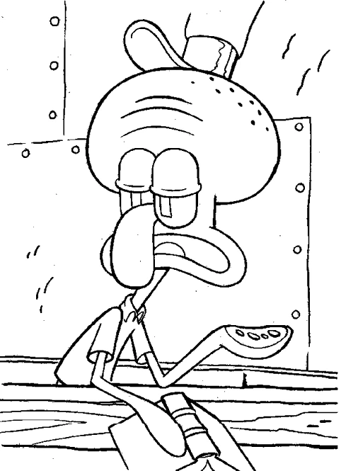 Dessin à colorier Bob l'Éponge #33518 issu de la collection Dessins animés et séries animées, prêt à imprimer