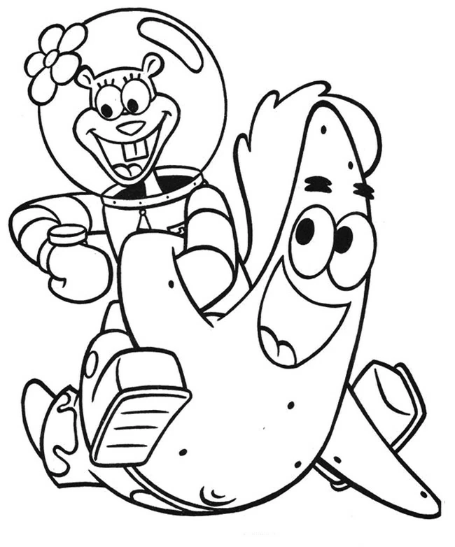 Coloriage gratuit pour enfants et adultes Bob l'Éponge #33574, collection Dessins animés et séries animées