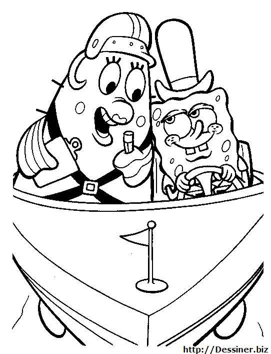 Illustration au trait Bob l'Éponge #33584 de la collection Dessins animés et séries animées à colorier gratuitement