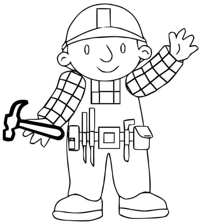 Joli coloriage Bob le Bricoleur #197224 de la collection Dessins animés et séries animées, prêt à imprimer pour petits et grands