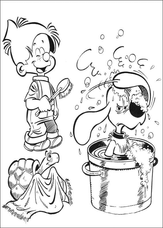 Coloriage imprimable Boule et Bill #183529 de la collection Dessins animés et séries animées à colorier aux crayons