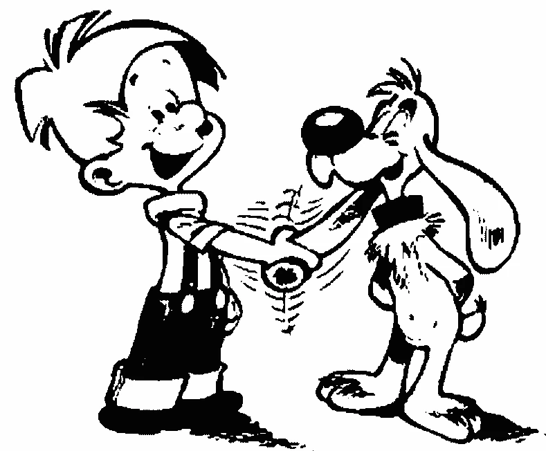 Coloriage imprimable Boule et Bill #25434 de la collection Dessins animés et séries animées à colorier aux crayons