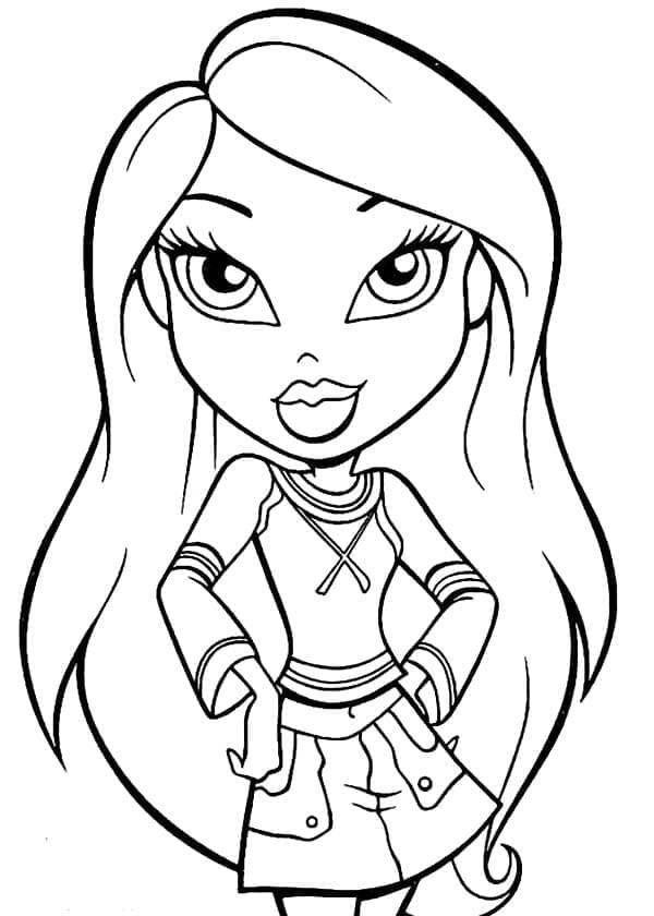 Coloriage Bratz #203150 à imprimer gratuitement, extrait de la collection Dessins animés et séries animées