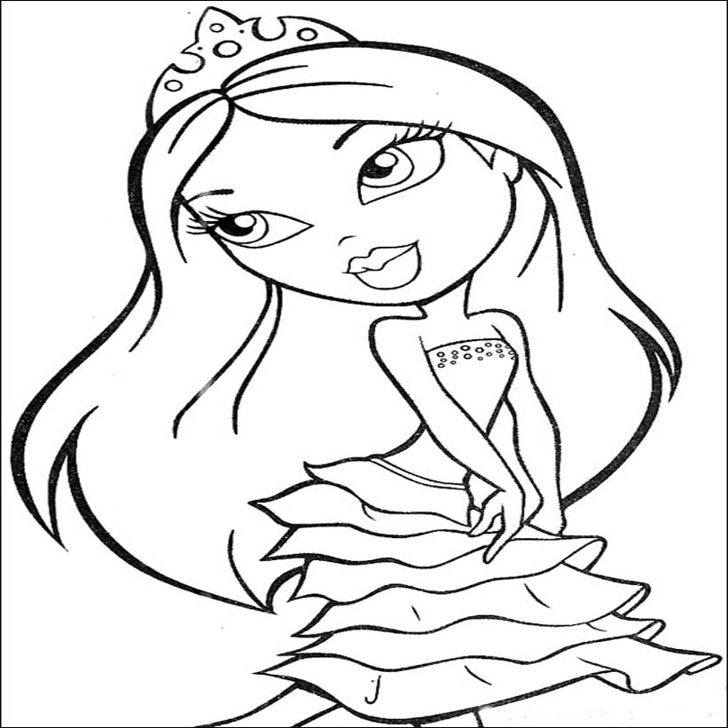 Dessin Bratz #32394 à colorier de la série Dessins animés et séries animées, gratuit à télécharger et imprimer