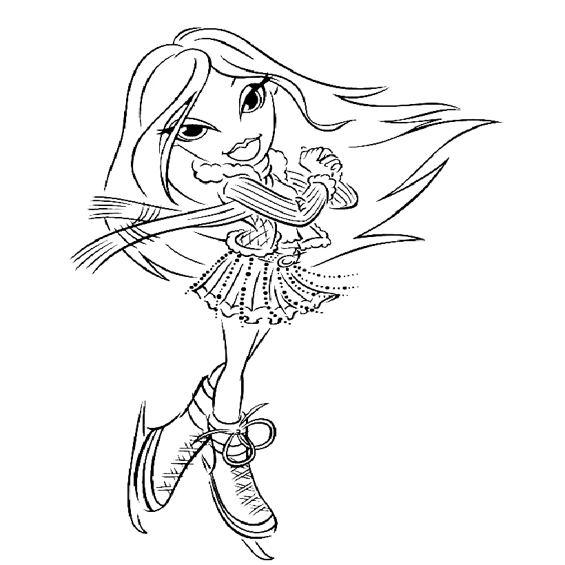 Coloriage imprimable Bratz #32407 de la collection Dessins animés et séries animées à colorier aux crayons