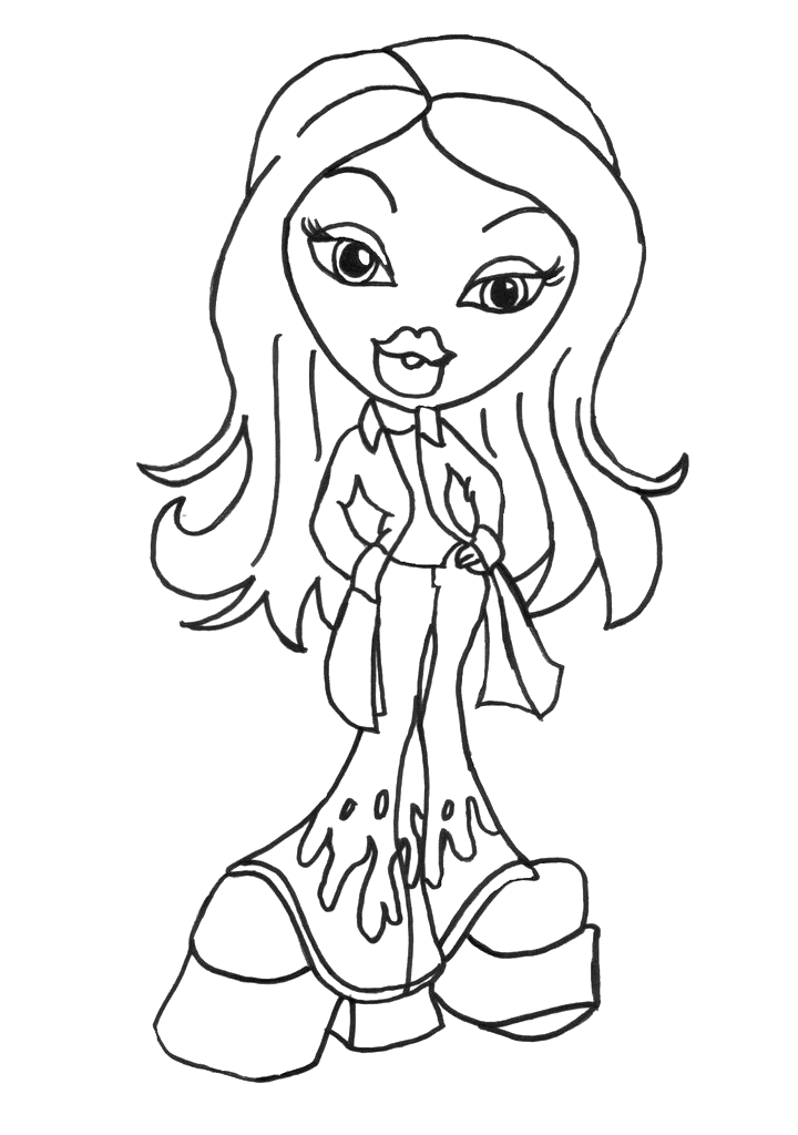 Page de coloriage Bratz #32414, collection Dessins animés et séries animées, à imprimer et colorier