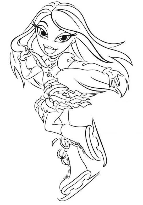 Joli coloriage Bratz #32482 de la collection Dessins animés et séries animées, prêt à imprimer pour petits et grands