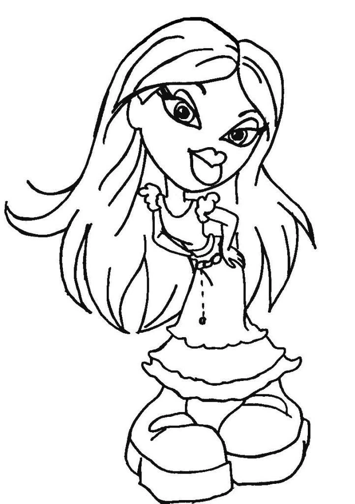 Illustration au trait Bratz #32543 de la collection Dessins animés et séries animées à colorier gratuitement