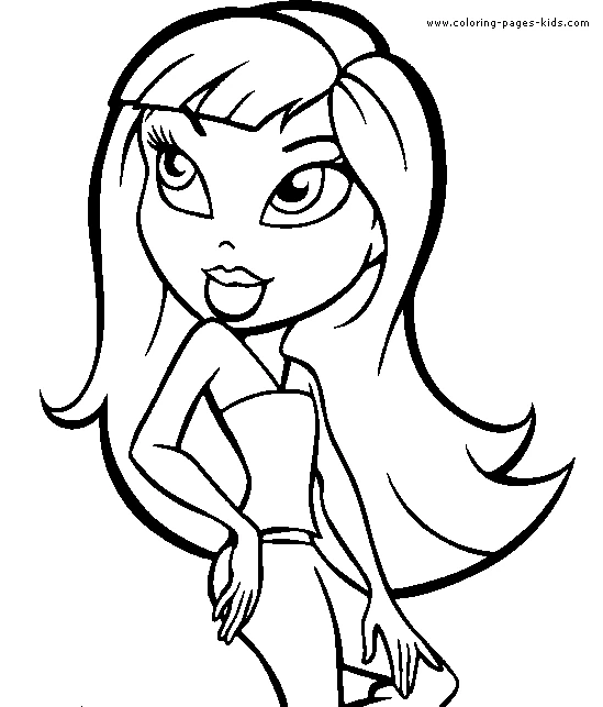 Coloriage imprimable Bratz #32562 de la collection Dessins animés et séries animées à colorier aux crayons