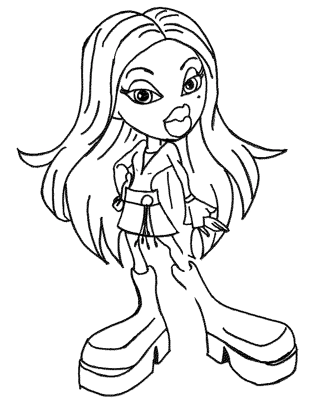 Coloriage imprimable Bratz #32577 de la collection Dessins animés et séries animées à colorier aux crayons