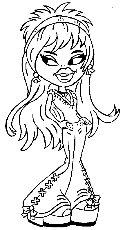 Coloriage gratuit pour enfants et adultes Bratz #32592, collection Dessins animés et séries animées