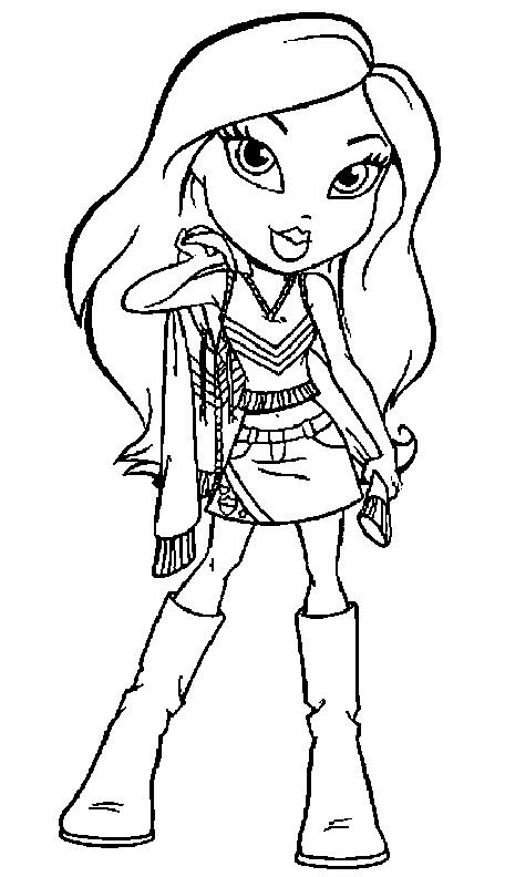 Coloriage gratuit Bratz #32737 de la collection Dessins animés et séries animées à imprimer