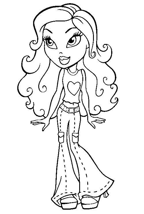 Coloriage gratuit Bratz #32741 de la collection Dessins animés et séries animées à imprimer