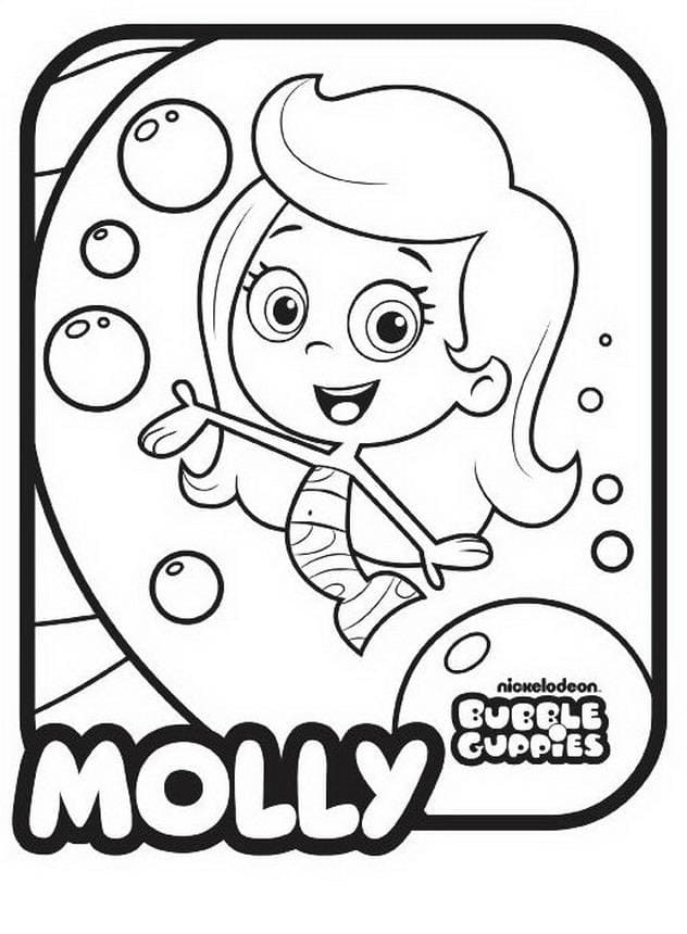 Coloriage Bubulle Guppies #199389 à imprimer gratuitement, extrait de la collection Dessins animés et séries animées