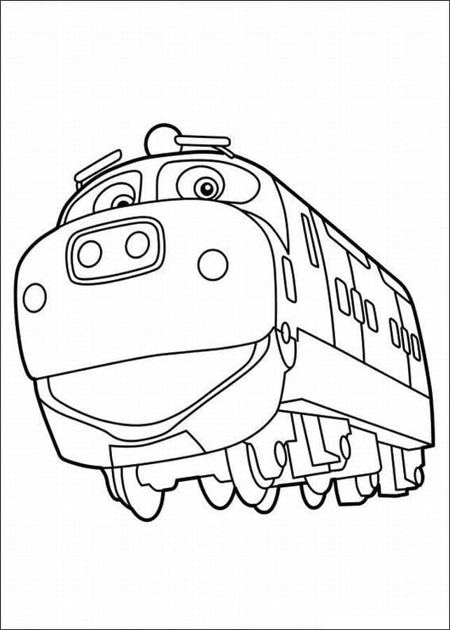 Coloriage Brewster le train souriant
