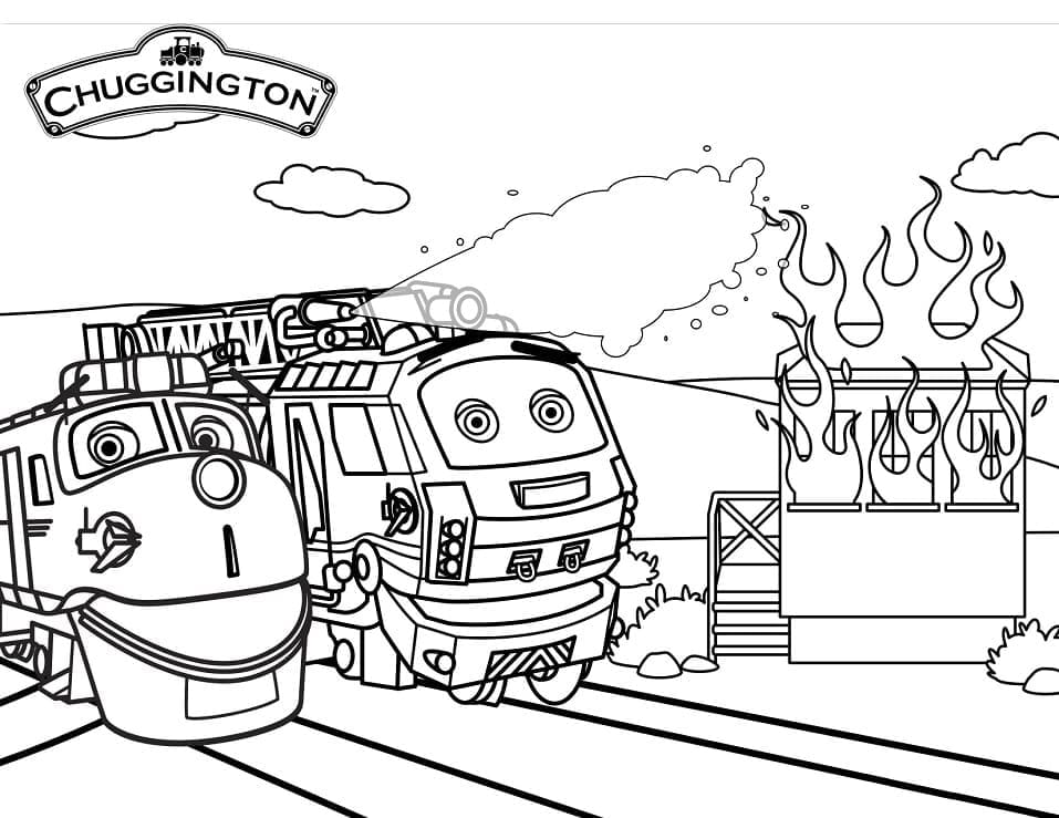 Dessin à colorier Chuggington #206837 issu de la collection Dessins animés et séries animées, prêt à imprimer