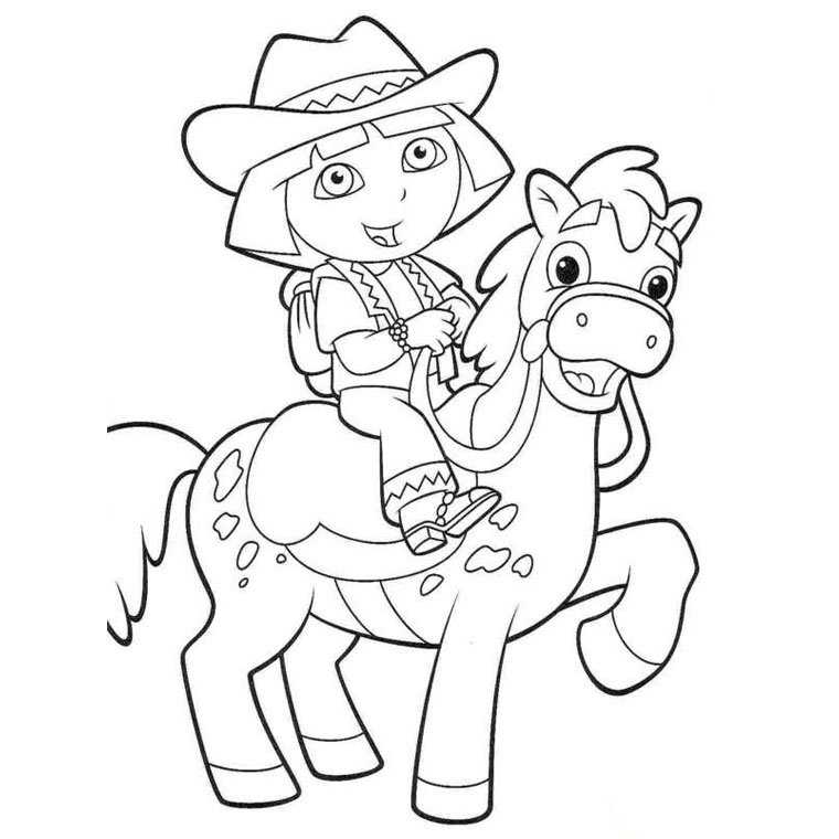 Coloriage à imprimer Dora l'Exploratrice #29763 de la série Dessins animés et séries animées, gratuit pour enfants et adultes
