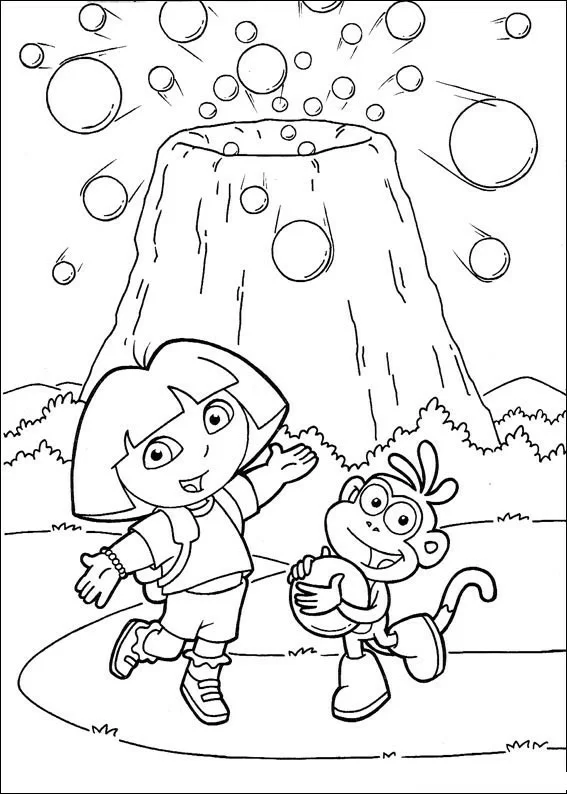 Dessin Dora l'Exploratrice #29814 à colorier de la série Dessins animés et séries animées, gratuit à télécharger et imprimer