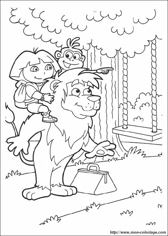 Page de coloriage Dora l'Exploratrice #30051, collection Dessins animés et séries animées, à imprimer et colorier