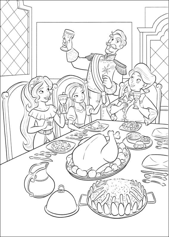 Coloriage imprimable Elena d’Avalor #187260 de la collection Dessins animés et séries animées à colorier aux crayons