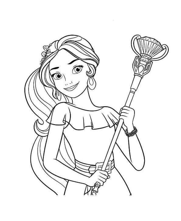 Coloriage gratuit pour enfants et adultes Elena d’Avalor #187273, collection Dessins animés et séries animées