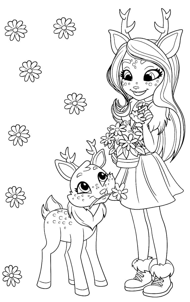 Dessin à colorier Enchantimals #186404 issu de la collection Dessins animés et séries animées, prêt à imprimer