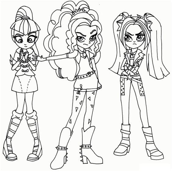 Coloriage Equestria Girls #197801 à imprimer gratuitement, extrait de la collection Dessins animés et séries animées