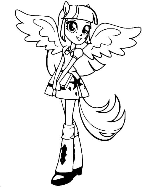Coloriage imprimable Equestria Girls #197823 de la collection Dessins animés et séries animées à colorier aux crayons