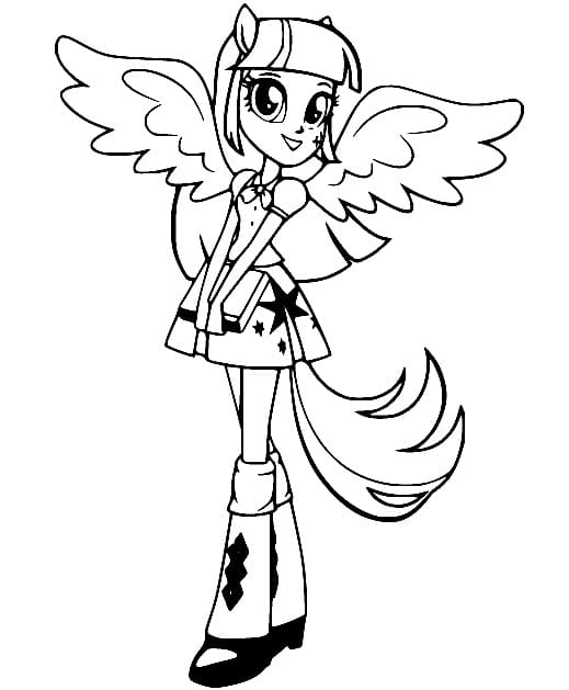 Coloriage gratuit Equestria Girls #197826 de la collection Dessins animés et séries animées à imprimer