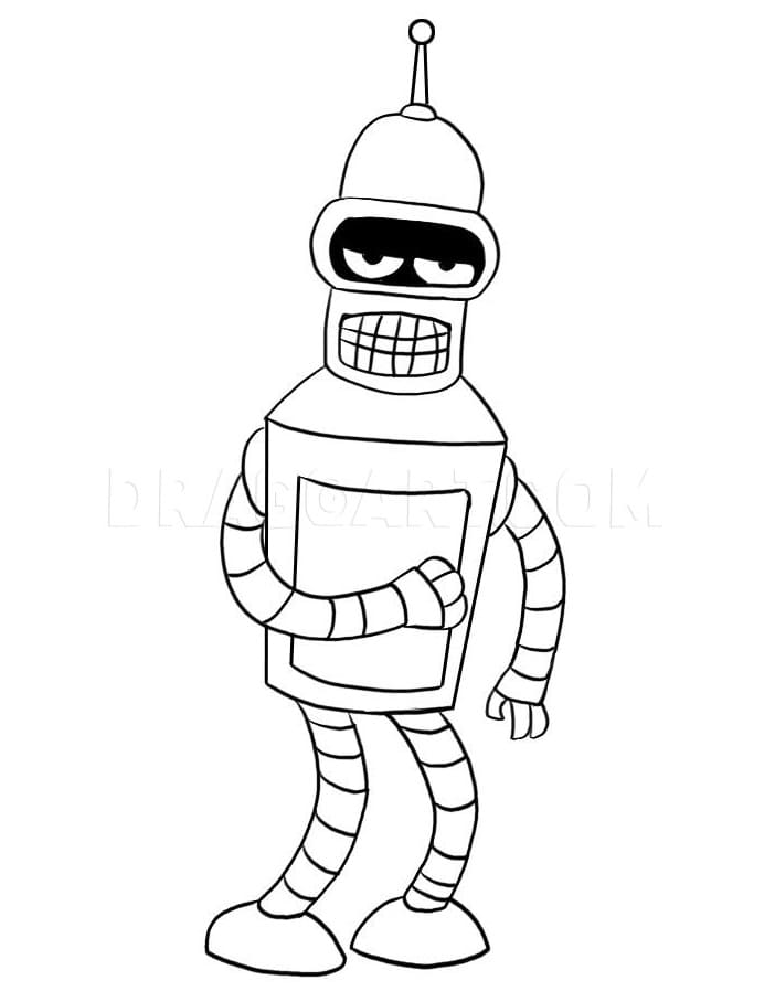 Coloriage gratuit Futurama #206533 de la collection Dessins animés et séries animées à imprimer