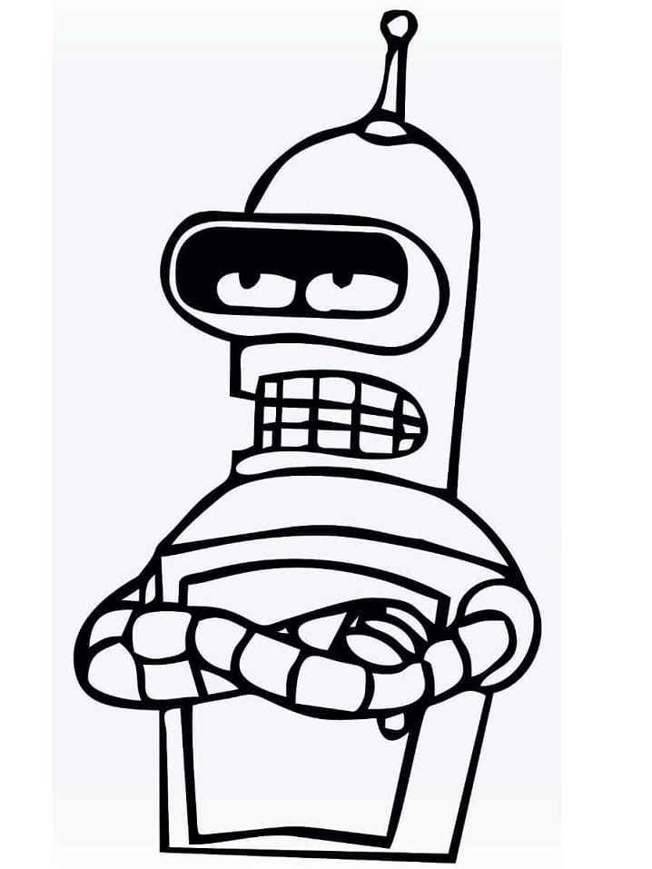Coloriage gratuit Futurama #206534 de la collection Dessins animés et séries animées à imprimer