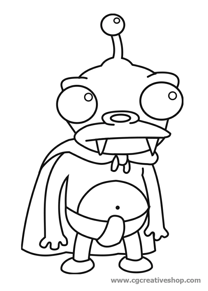 Coloriage gratuit Futurama #48416 de la collection Dessins animés et séries animées à imprimer