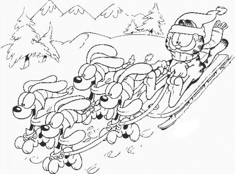 Coloriage gratuit Garfield #26135 de la collection Dessins animés et séries animées à imprimer