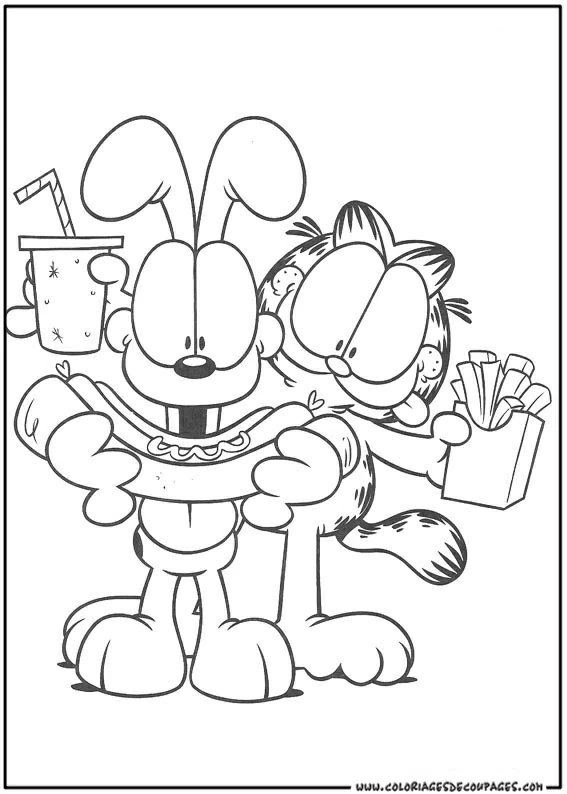 Coloriage à imprimer Garfield #26148 de la série Dessins animés et séries animées, gratuit pour enfants et adultes