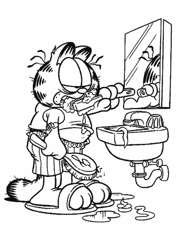 Coloriage gratuit Garfield #26180 de la collection Dessins animés et séries animées à imprimer