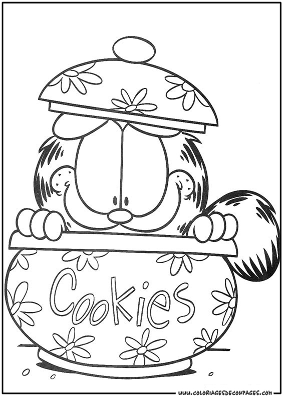 Dessin Garfield #26187 à colorier de la série Dessins animés et séries animées, gratuit à télécharger et imprimer