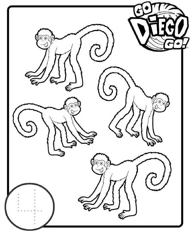 Coloriage imprimable Go Diego! #48515 de la collection Dessins animés et séries animées à colorier aux crayons