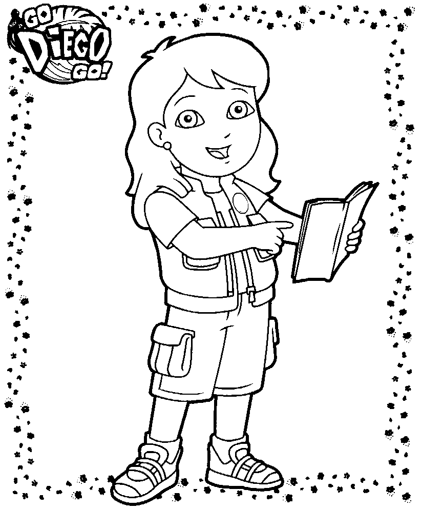 Joli coloriage Go Diego! #48525 de la collection Dessins animés et séries animées, prêt à imprimer pour petits et grands
