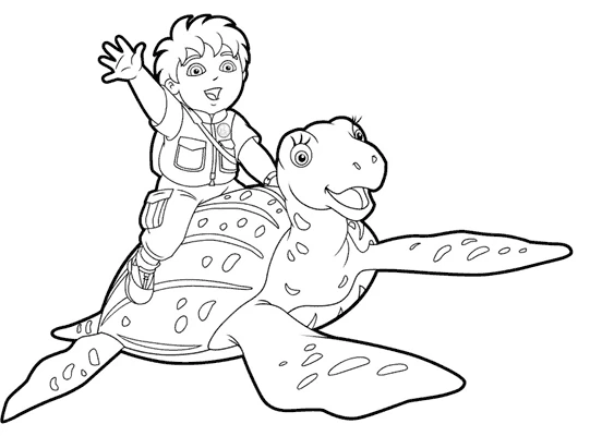 Coloriage gratuit Go Diego! #48565 de la collection Dessins animés et séries animées à imprimer