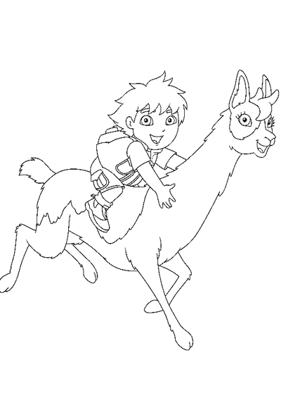 Joli coloriage Go Diego! #48572 de la collection Dessins animés et séries animées, prêt à imprimer pour petits et grands