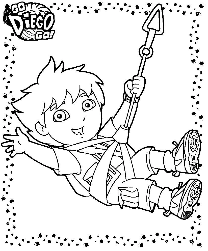 Coloriage gratuit pour enfants et adultes Go Diego! #48591, collection Dessins animés et séries animées